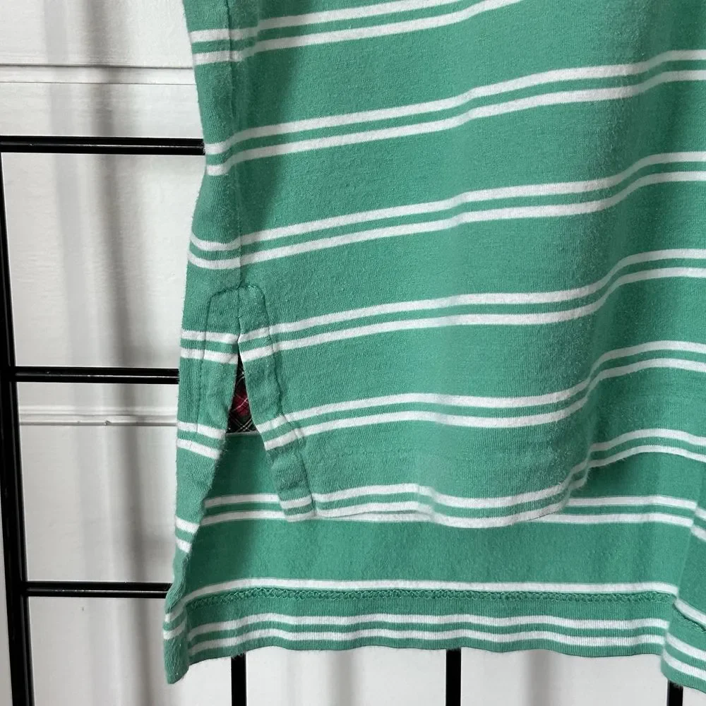 Polo Golf Ralph Lauren Shirt Mens L Green Stripe Vintage Lisle Coastal Pinehurst
